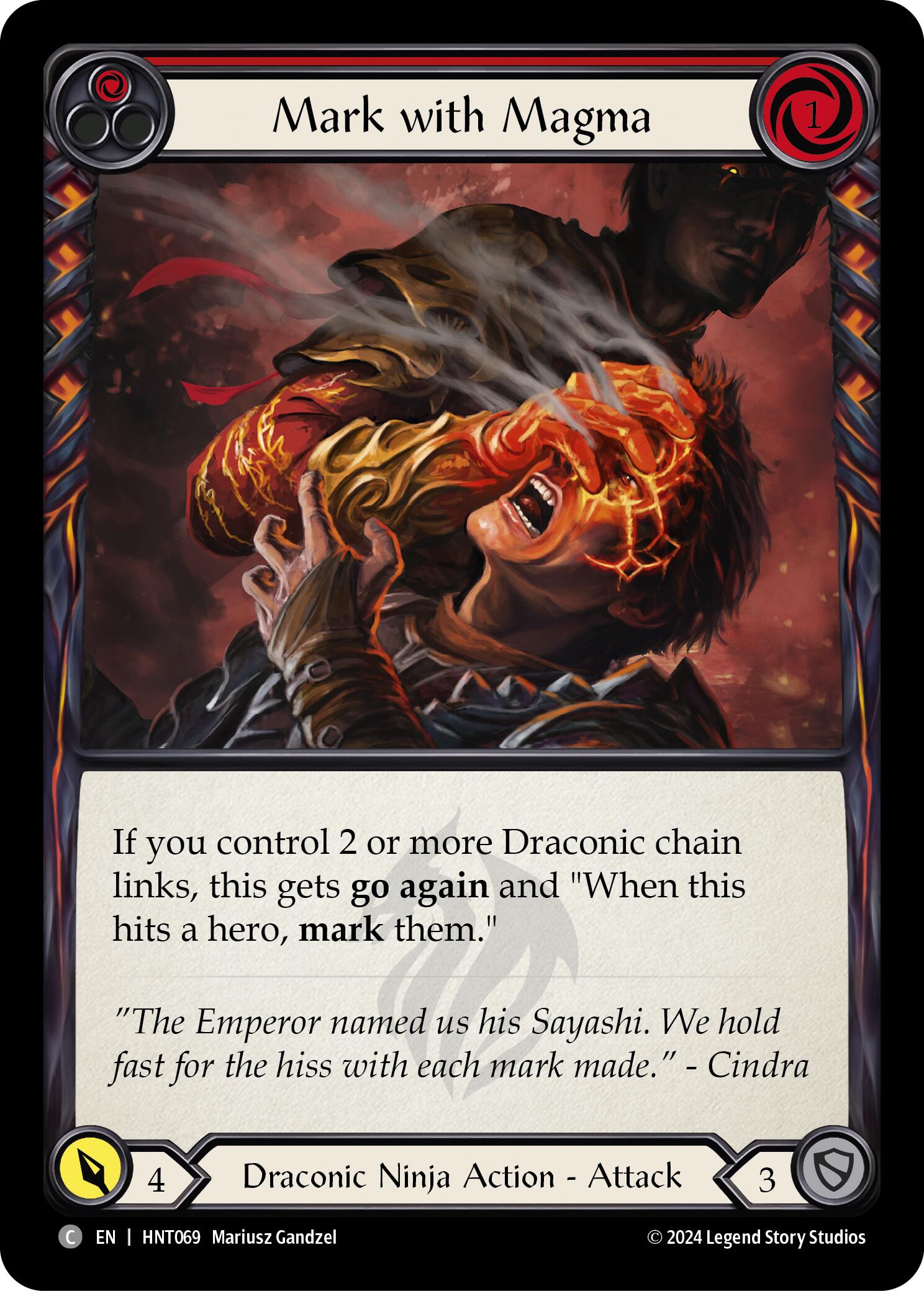 Mark with Magma (Red) [HNT069] (The Hunted) | Chromatic Games