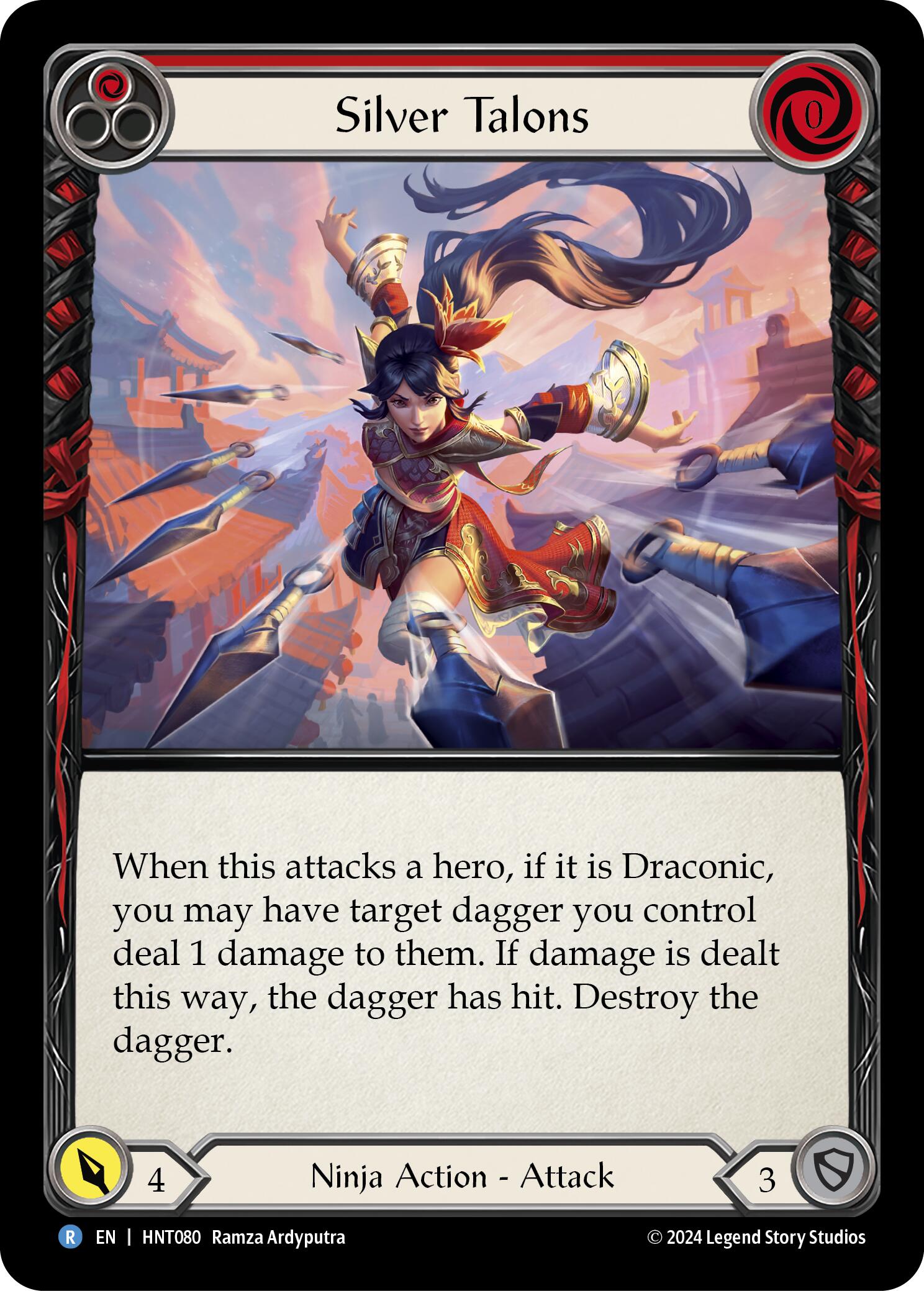 Silver Talons (Red) [HNT080] (The Hunted)  Rainbow Foil | Chromatic Games