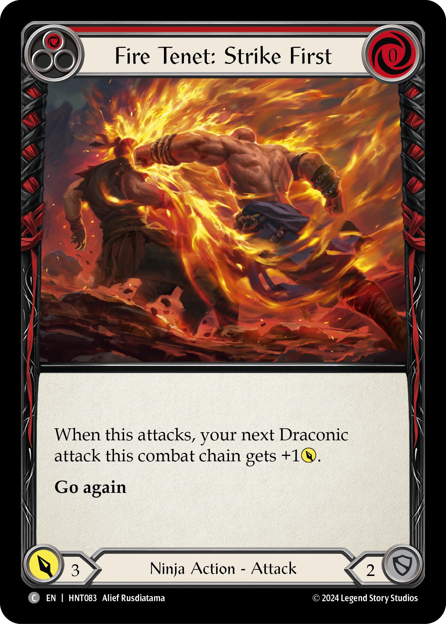 Fire Tenet: Strike First (Red) [HNT083] (The Hunted) | Chromatic Games