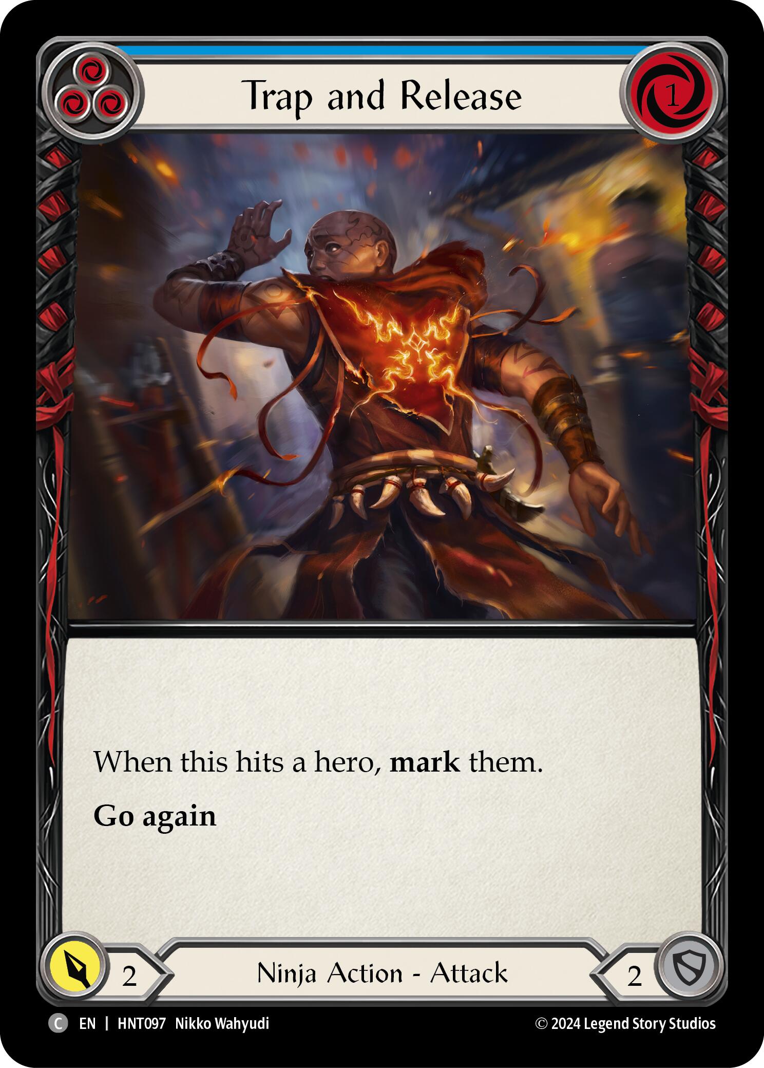 Trap and Release (Blue) [HNT097] (The Hunted)  Rainbow Foil | Chromatic Games