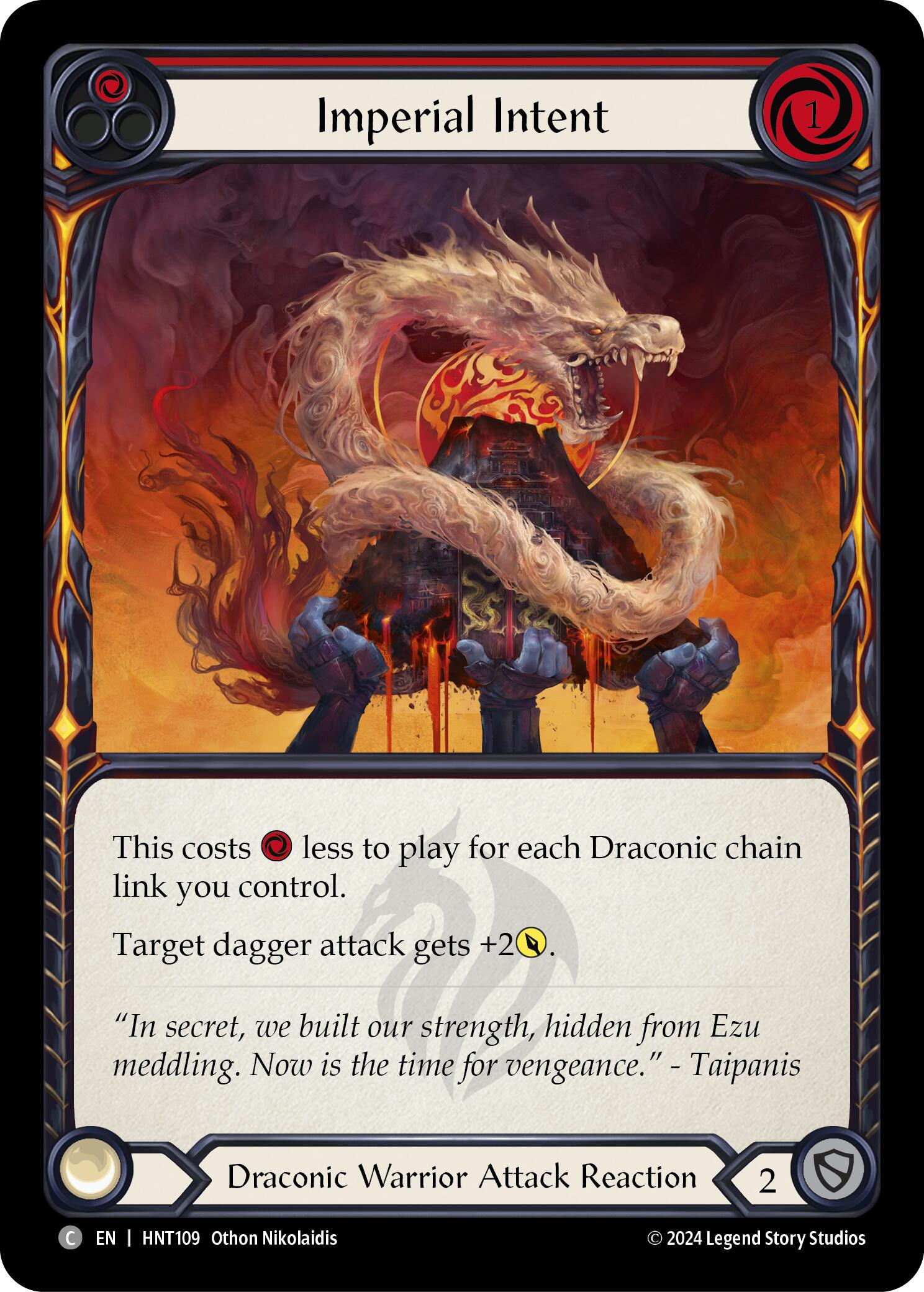 Imperial Intent (Red) [HNT109] (The Hunted)  Rainbow Foil | Chromatic Games