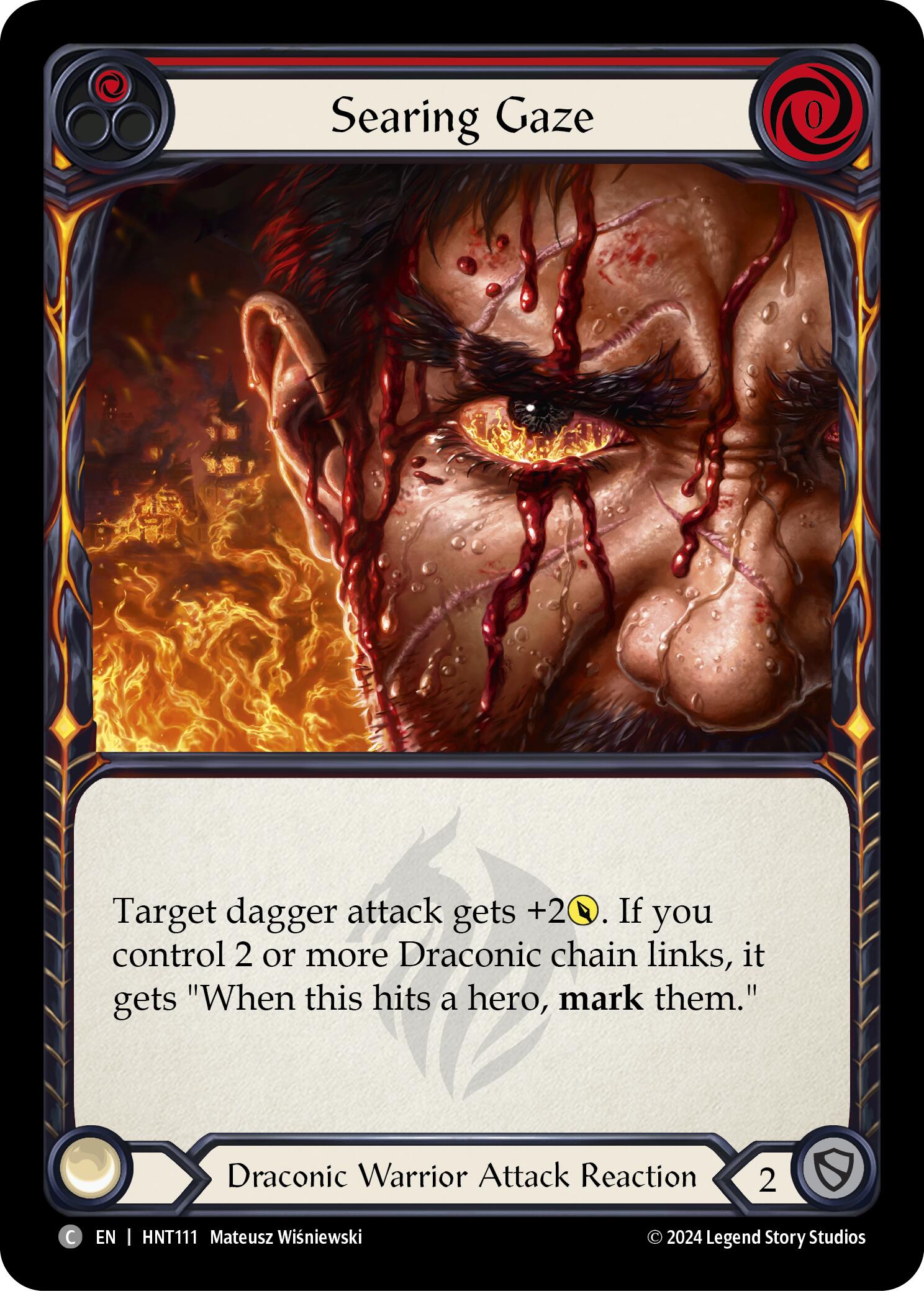 Searing Gaze (Red) [HNT111] (The Hunted) | Chromatic Games