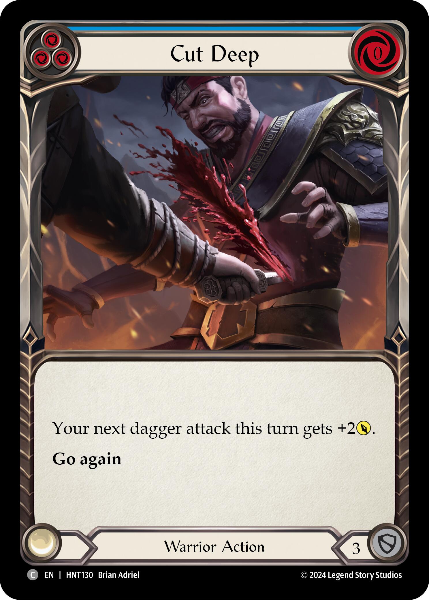 Cut Deep (Blue) [HNT130] (The Hunted)  Rainbow Foil | Chromatic Games