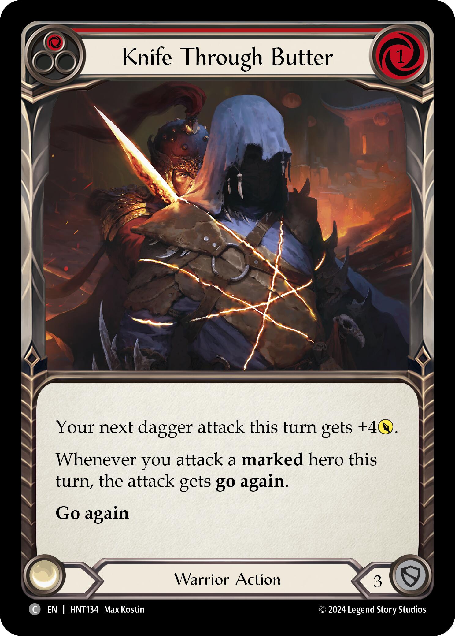 Knife through Butter (Red) [HNT134] (The Hunted) | Chromatic Games