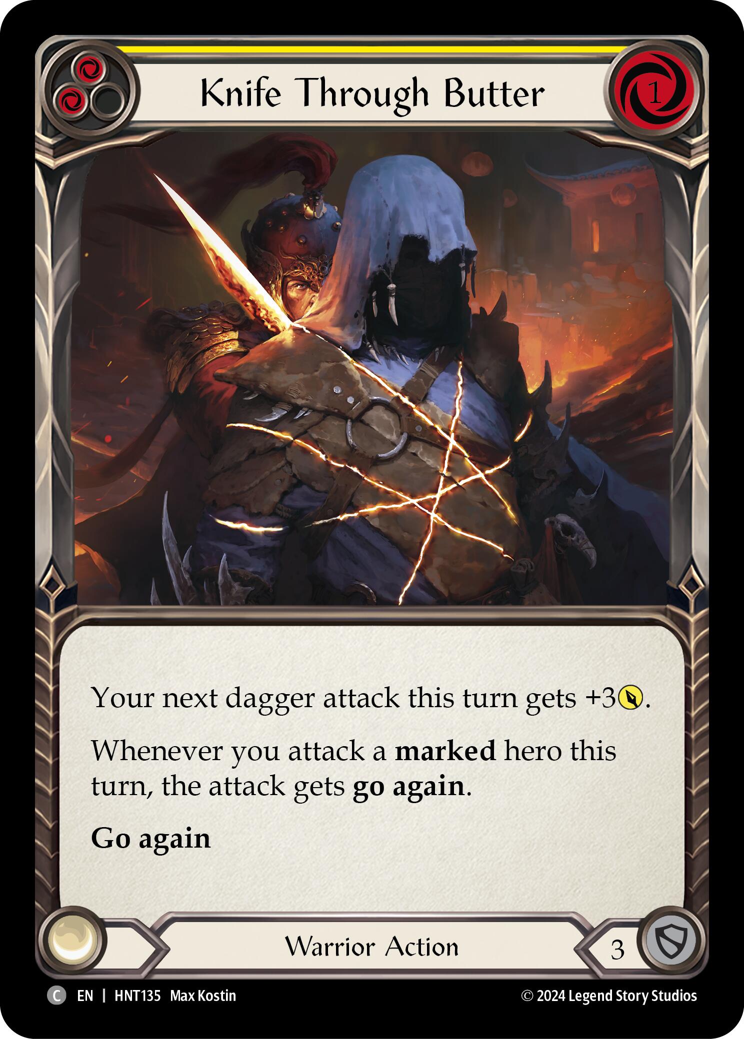 Knife through Butter (Yellow) [HNT135] (The Hunted) | Chromatic Games