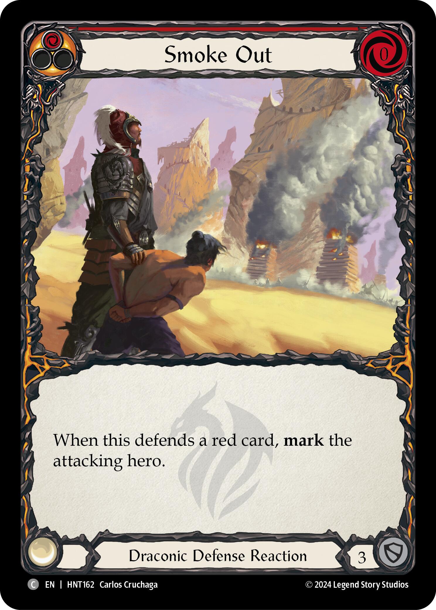 Smoke Out (Red) [HNT162] (The Hunted)  Rainbow Foil | Chromatic Games