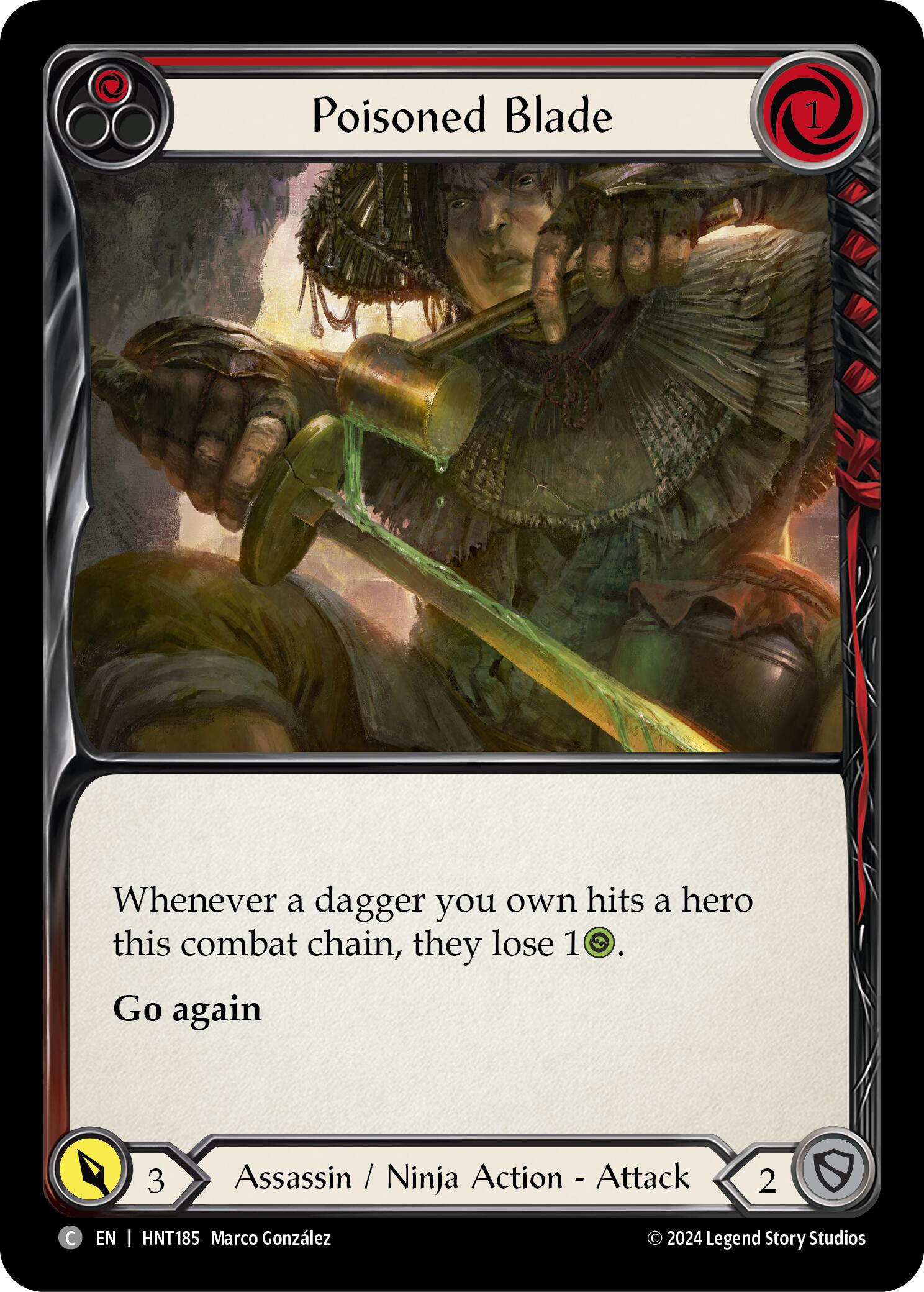 Poisoned Blade (Red) [HNT185] (The Hunted) | Chromatic Games