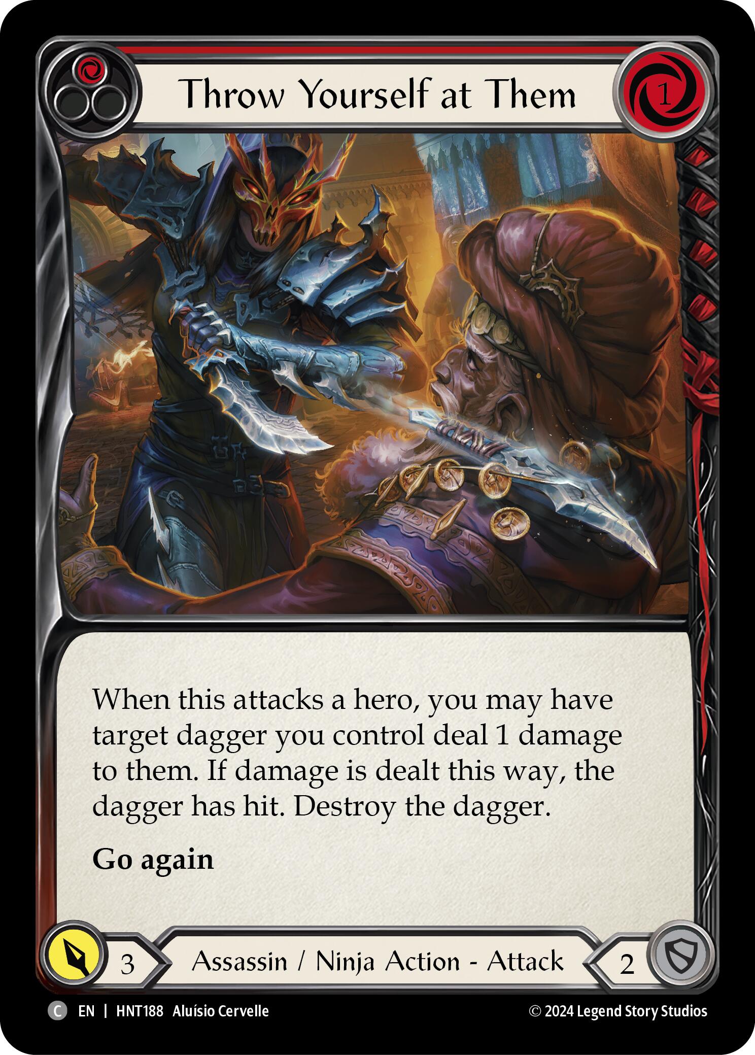 Throw Yourself at Them (Red) [HNT188] (The Hunted)  Rainbow Foil | Chromatic Games
