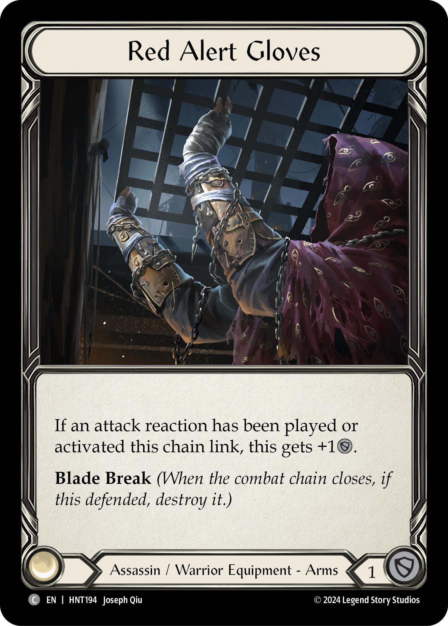 Red Alert Gloves [HNT194] (The Hunted)  Cold Foil | Chromatic Games