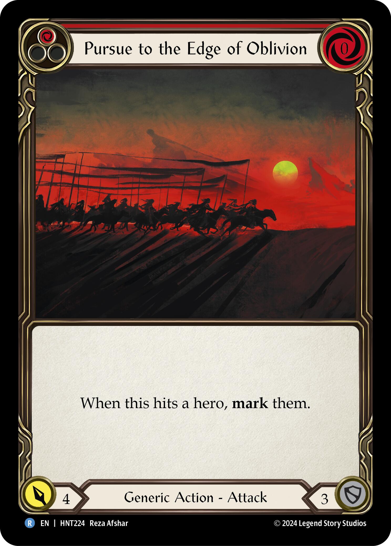 Pursue to the Edge of Oblivion (Red) [HNT224] (The Hunted)  Rainbow Foil | Chromatic Games