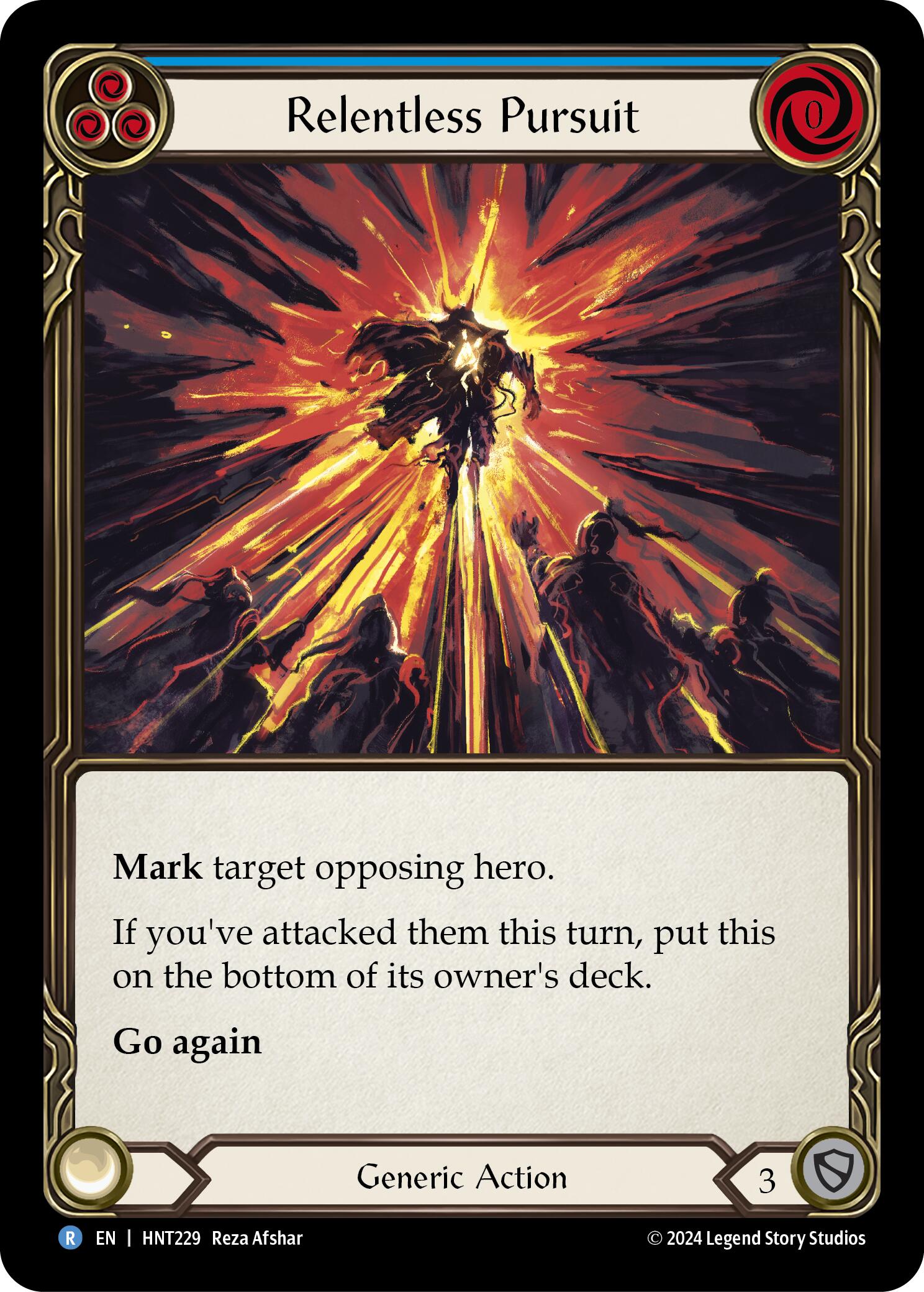 Relentless Pursuit (Blue) [HNT229] (The Hunted) | Chromatic Games