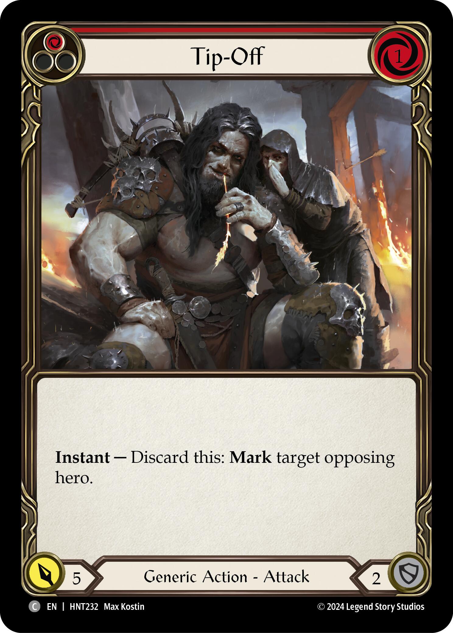Tip-Off (Red) [HNT232] (The Hunted)  Rainbow Foil | Chromatic Games