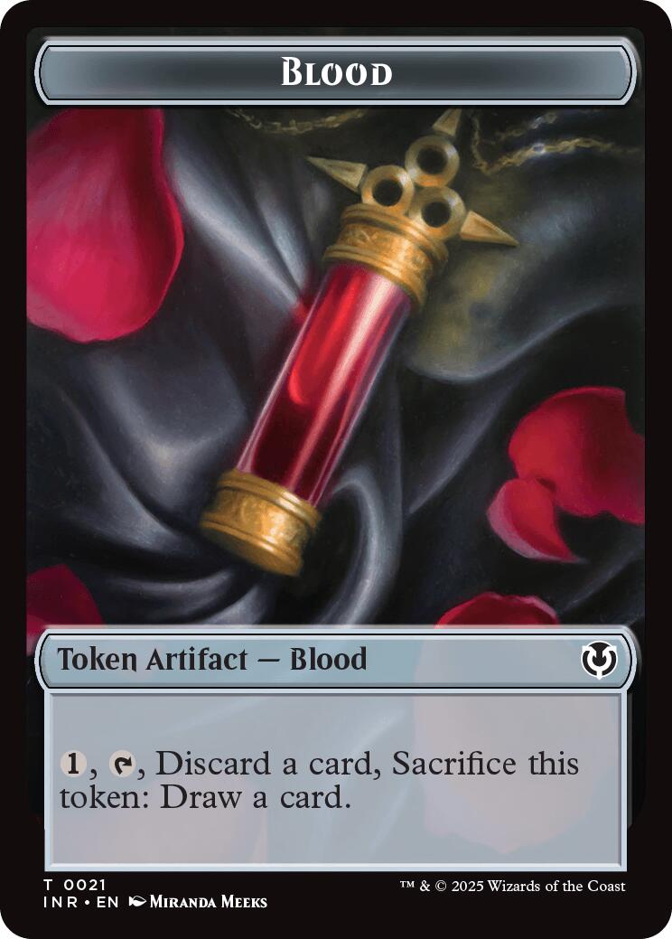 Blood // Vampire (0007) Double-Sided Token [Innistrad Remastered Tokens] | Chromatic Games