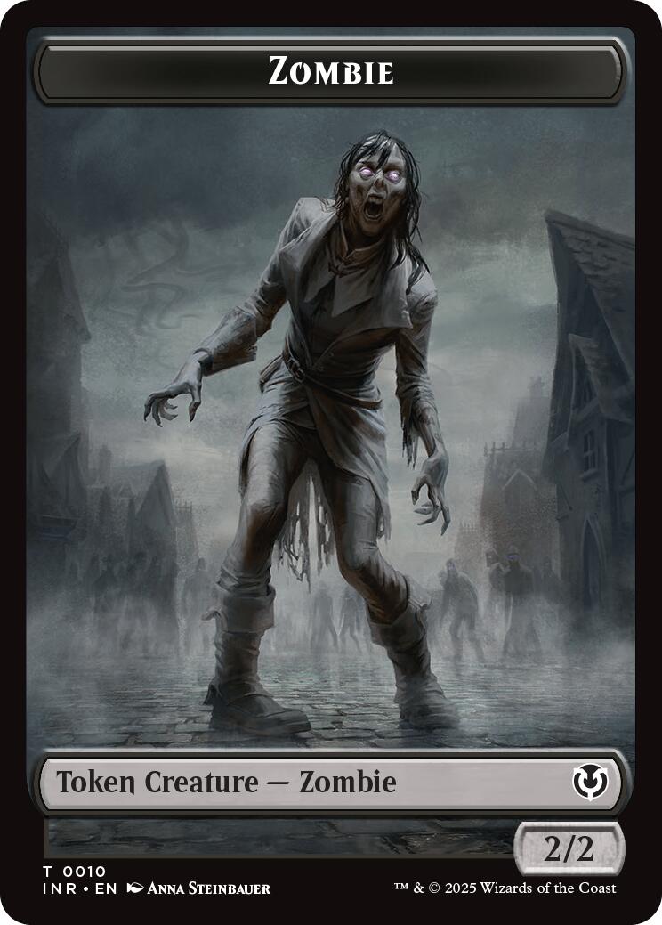 Zombie (0010) // Blood Double-Sided Token [Innistrad Remastered Tokens] | Chromatic Games