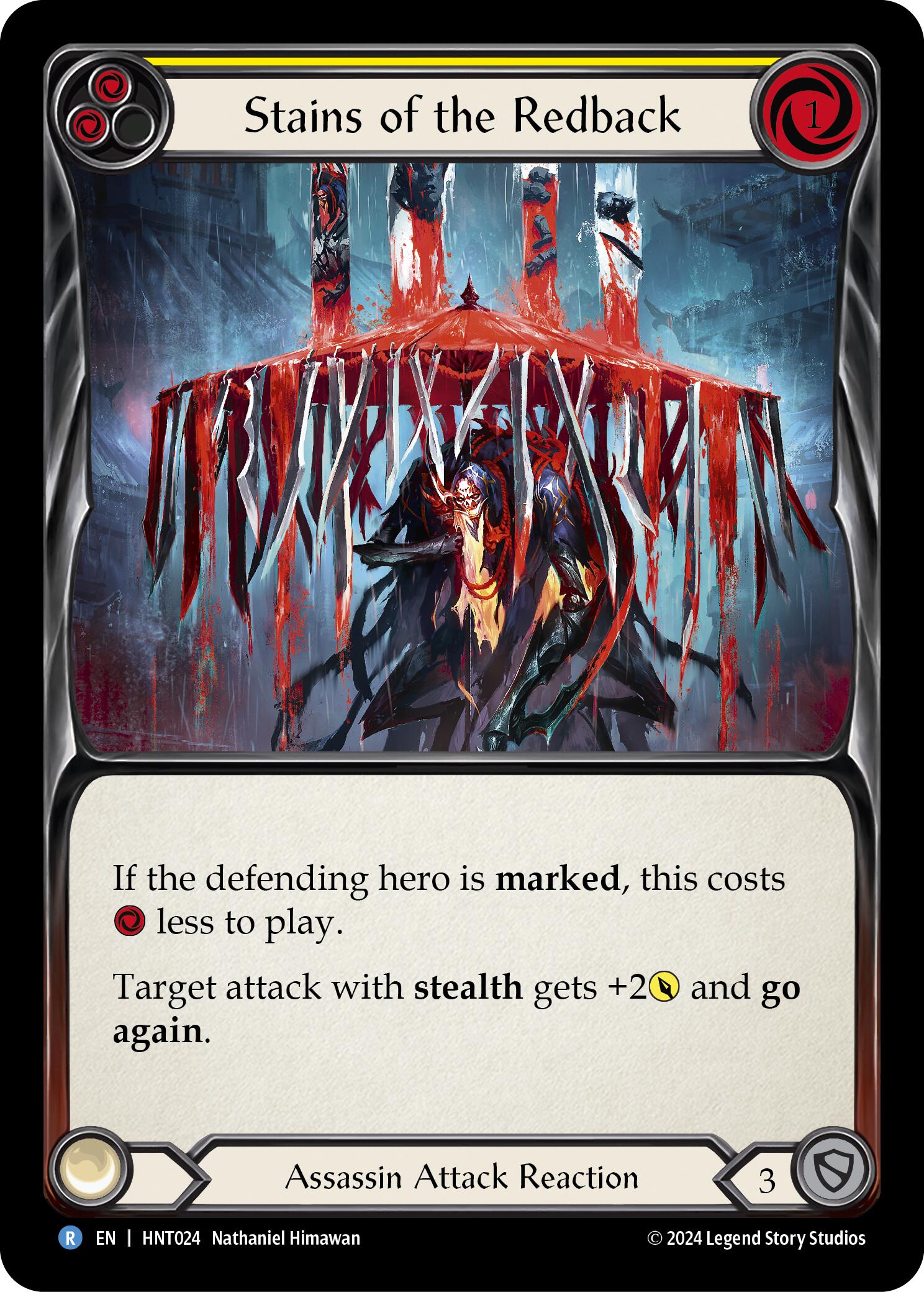 Stains of the Redback (Yellow) [HNT024] (The Hunted)  Rainbow Foil | Chromatic Games