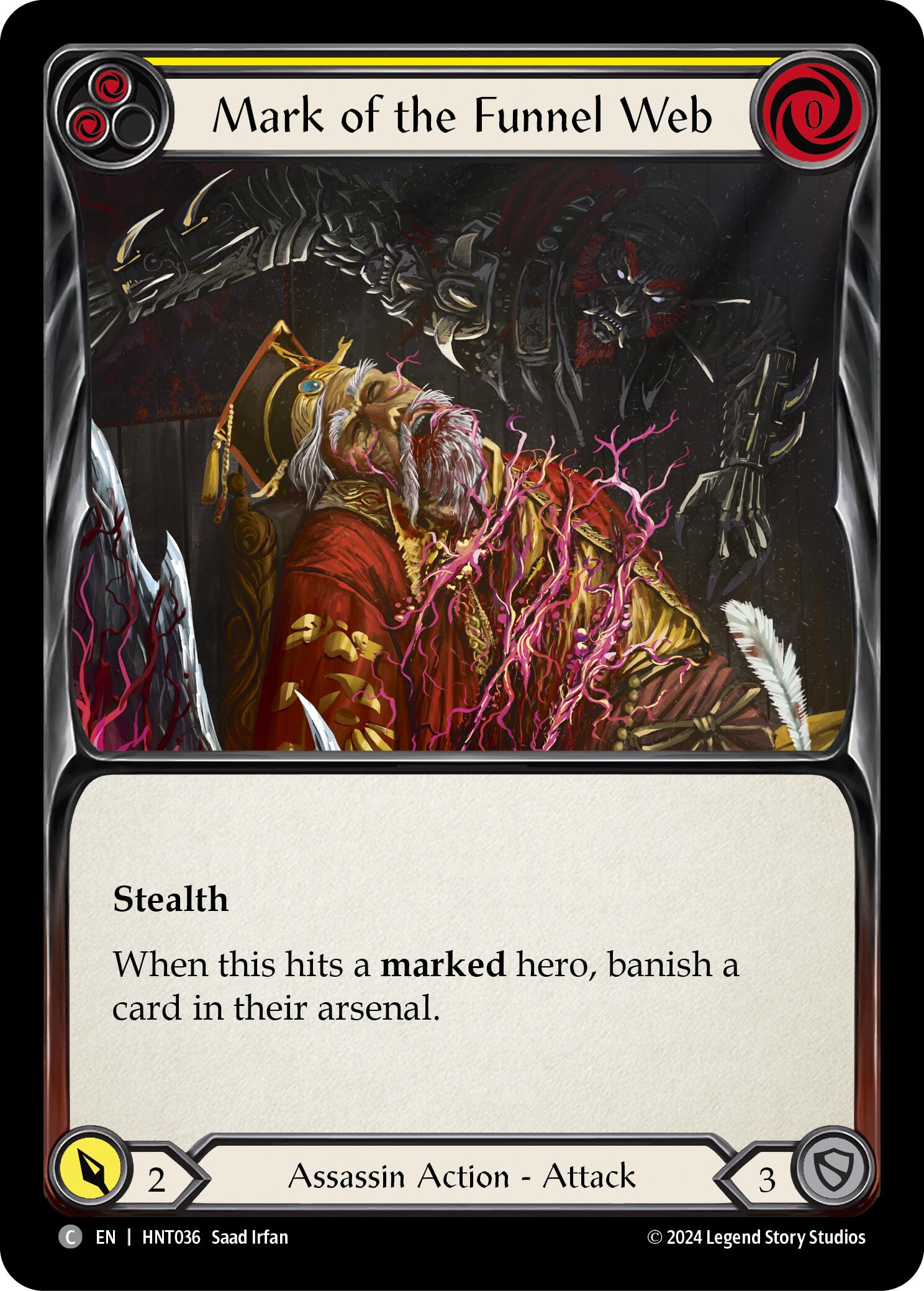 Mark of the Funnel Web (Yellow) [HNT036] (The Hunted) | Chromatic Games