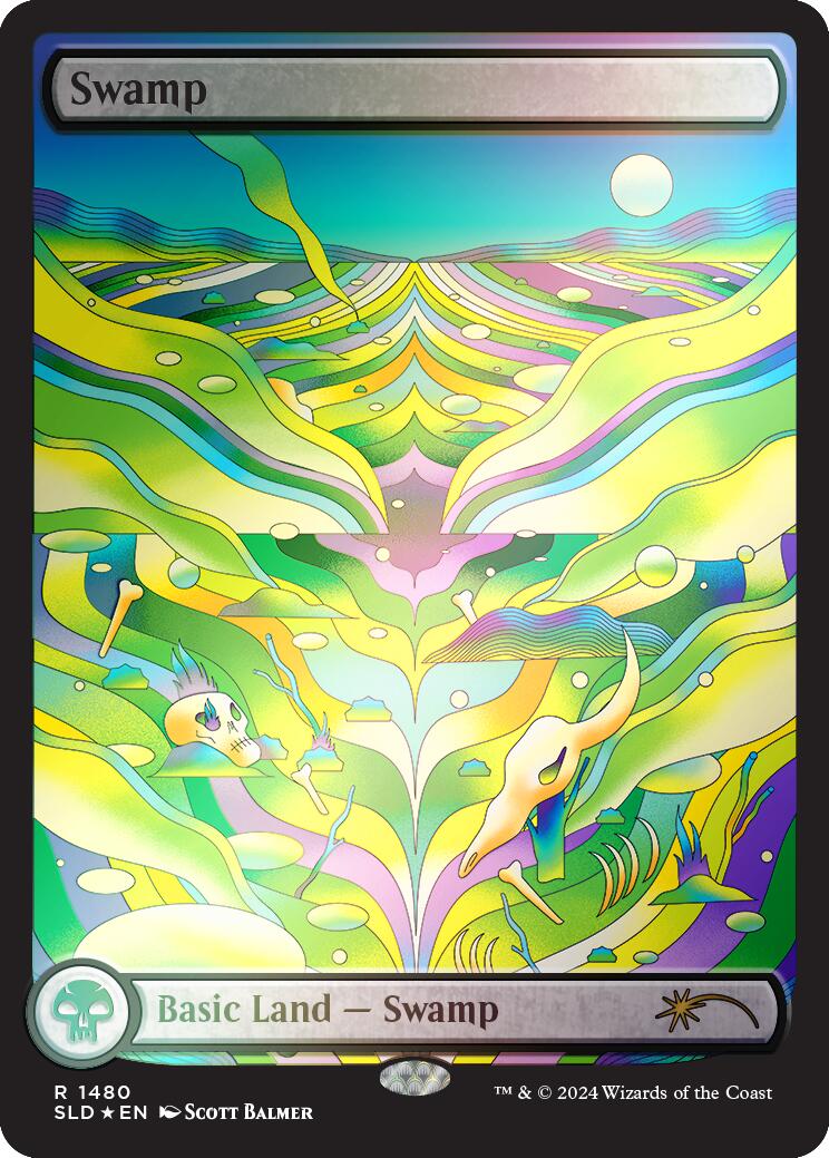 Swamp (1480) (Rainbow Foil) [Secret Lair Drop Series] | Chromatic Games