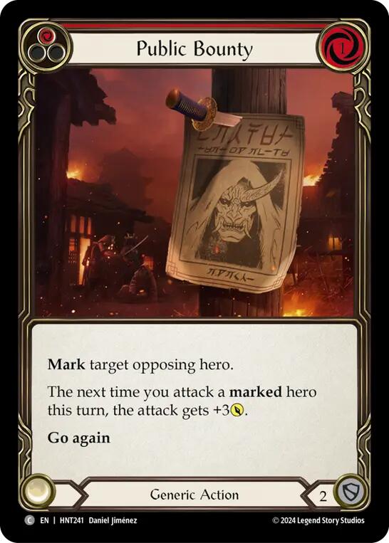 Public Bounty (Red) [HNT241] (The Hunted)  Rainbow Foil | Chromatic Games