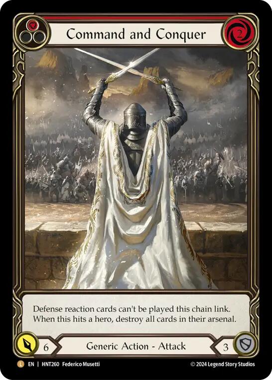 Command and Conquer (Extended Art) [HNT260] (The Hunted)  Rainbow Foil | Chromatic Games