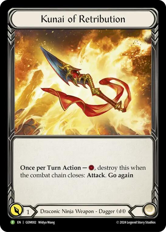 Kunai of Retribution [GEM002] (GEM Pack 1)  Cold Foil | Chromatic Games