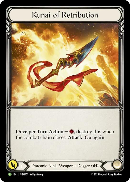 Kunai of Retribution [GEM003] (GEM Pack 1)  Cold Foil | Chromatic Games