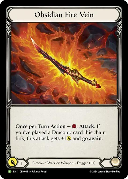 Obsidian Fire Vein [GEM004] (GEM Pack 1)  Cold Foil | Chromatic Games