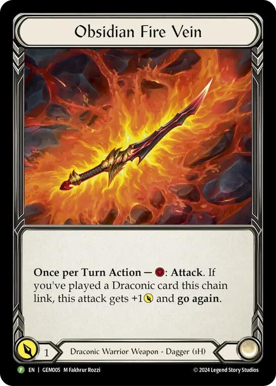 Obsidian Fire Vein [GEM005] (GEM Pack 1)  Cold Foil | Chromatic Games
