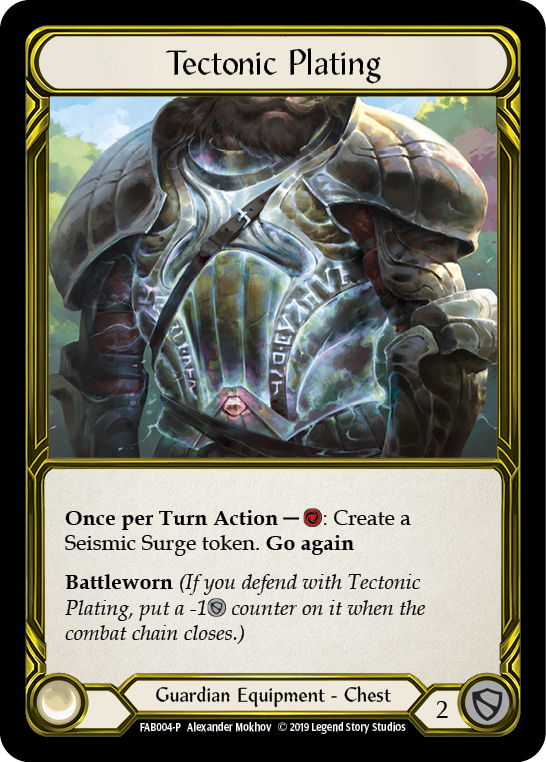 Tectonic Plating [FAB004-P] (Promo)  1st Edition Cold Foil - Golden | Chromatic Games