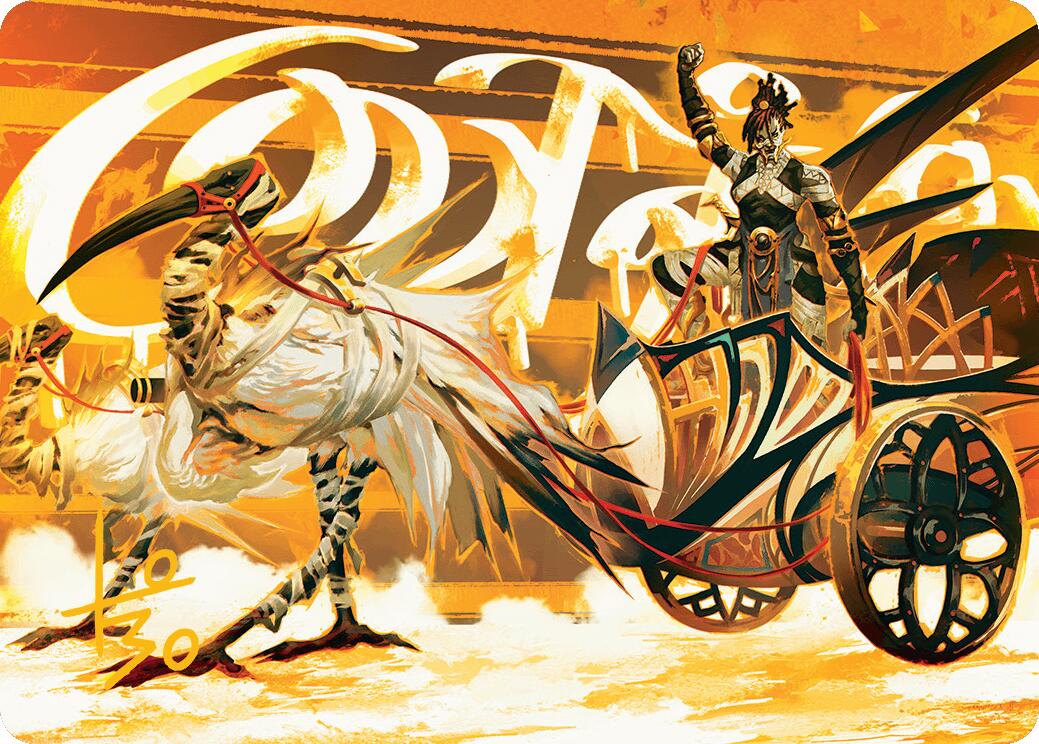 Skyseer's Chariot Art Card (Gold-Stamped Signature) [Aetherdrift Art Series] | Chromatic Games