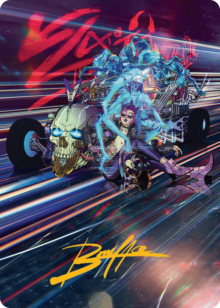 Midnight Mangler Art Card (Gold-Stamped Signature) [Aetherdrift Art Series] | Chromatic Games