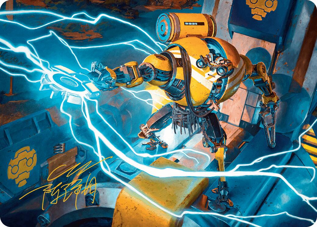 Mendicant Core, Guidelight Art Card (12/54) (Gold-Stamped Signature) [Aetherdrift Art Series] | Chromatic Games