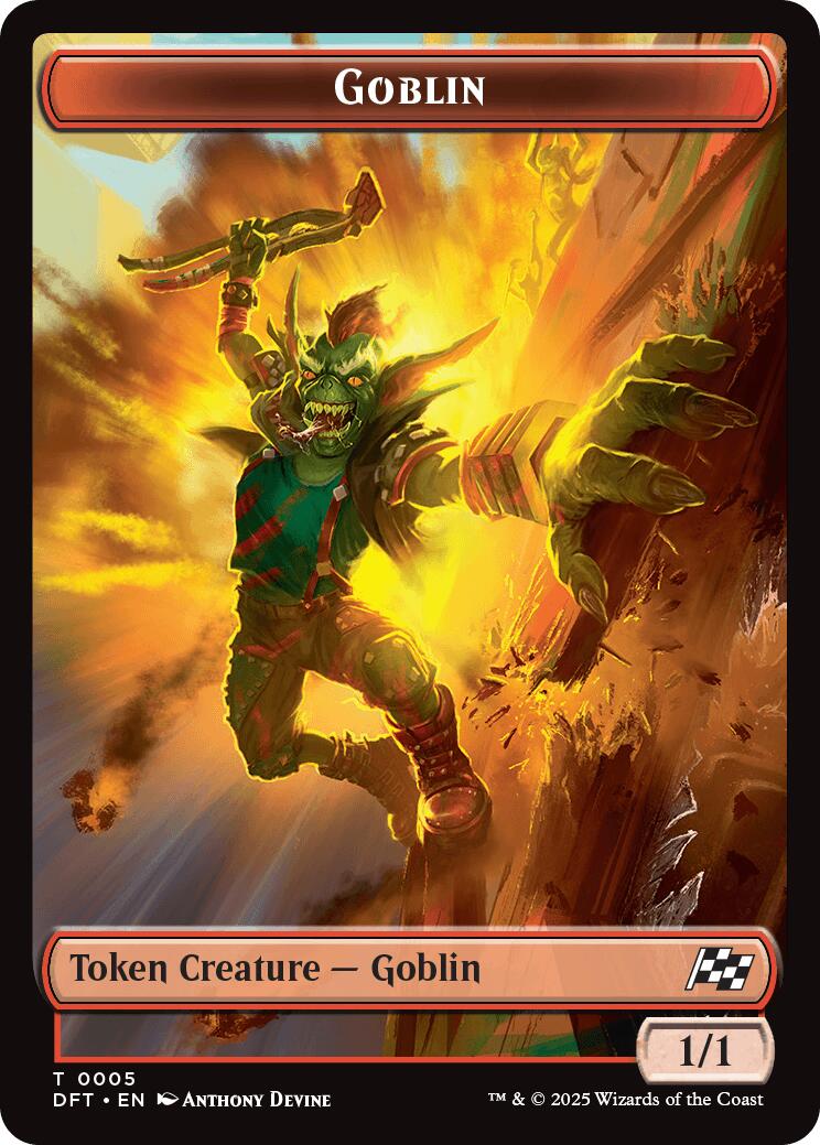 Goblin // Thopter (0010) Double-Sided Token [Aetherdrift Tokens] | Chromatic Games