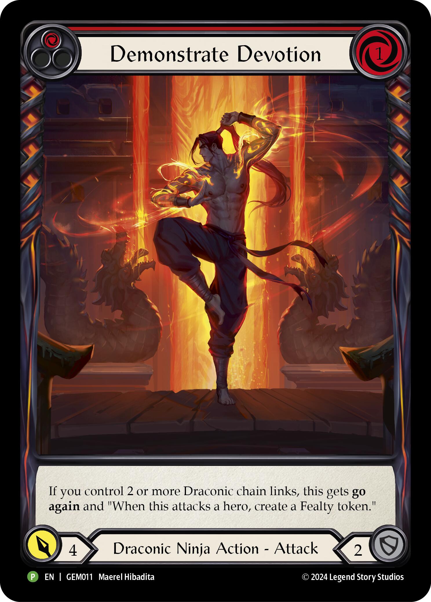 Demonstrate Devotion (Red) [GEM011] (GEM Pack 1)  Rainbow Foil | Chromatic Games