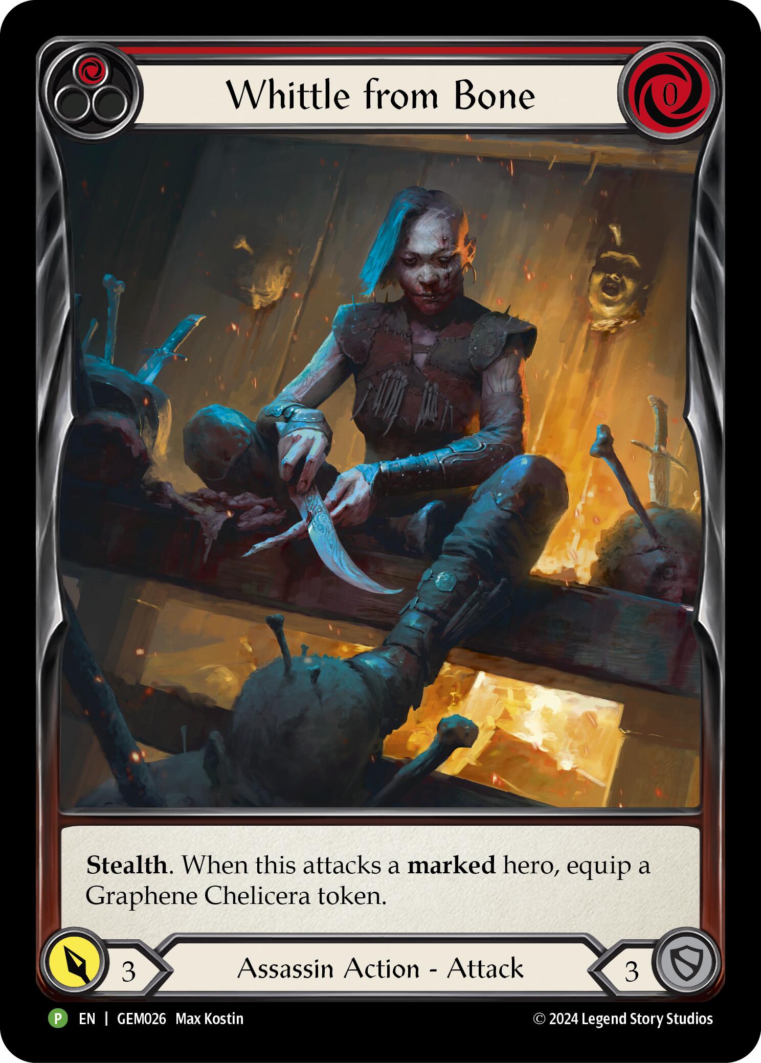 Whittle from Bone (Red) [GEM026] (GEM Pack 1)  Rainbow Foil | Chromatic Games