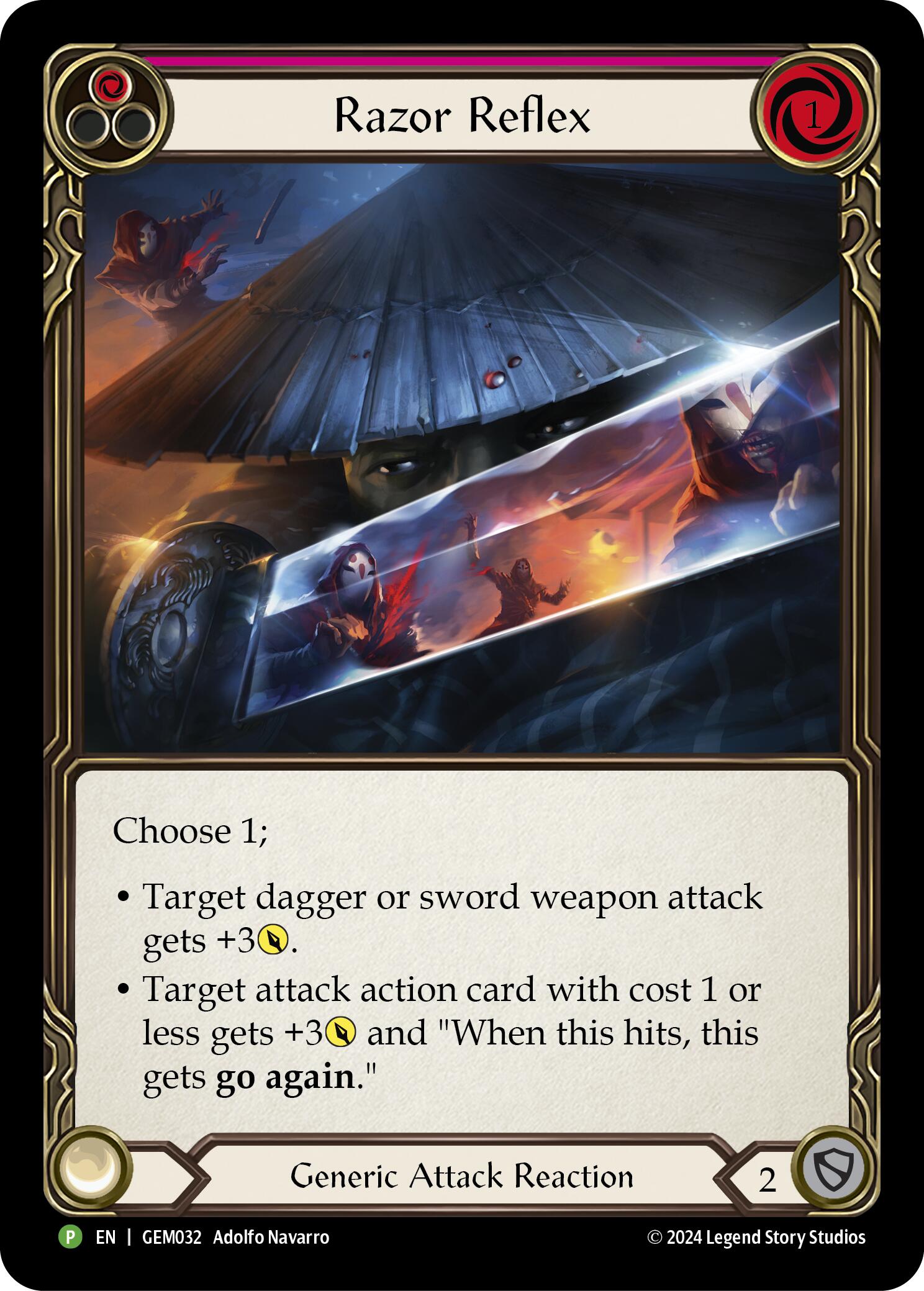 Razor Reflex (Red) [GEM032] (GEM Pack 1)  Rainbow Foil | Chromatic Games