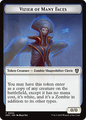 Vizier of Many Faces // Zombie (0003) Double-Sided Token [Aetherdrift Tokens] | Chromatic Games