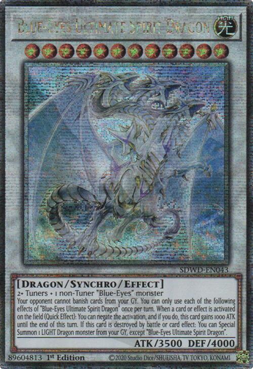 Blue-Eyes Ultimate Spirit Dragon (Quarter Century Secret Rare) [SDWD-EN043] Quarter Century Secret Rare | Chromatic Games