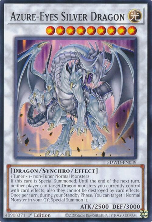 Azure-Eyes Silver Dragon [SDWD-EN039] Common | Chromatic Games