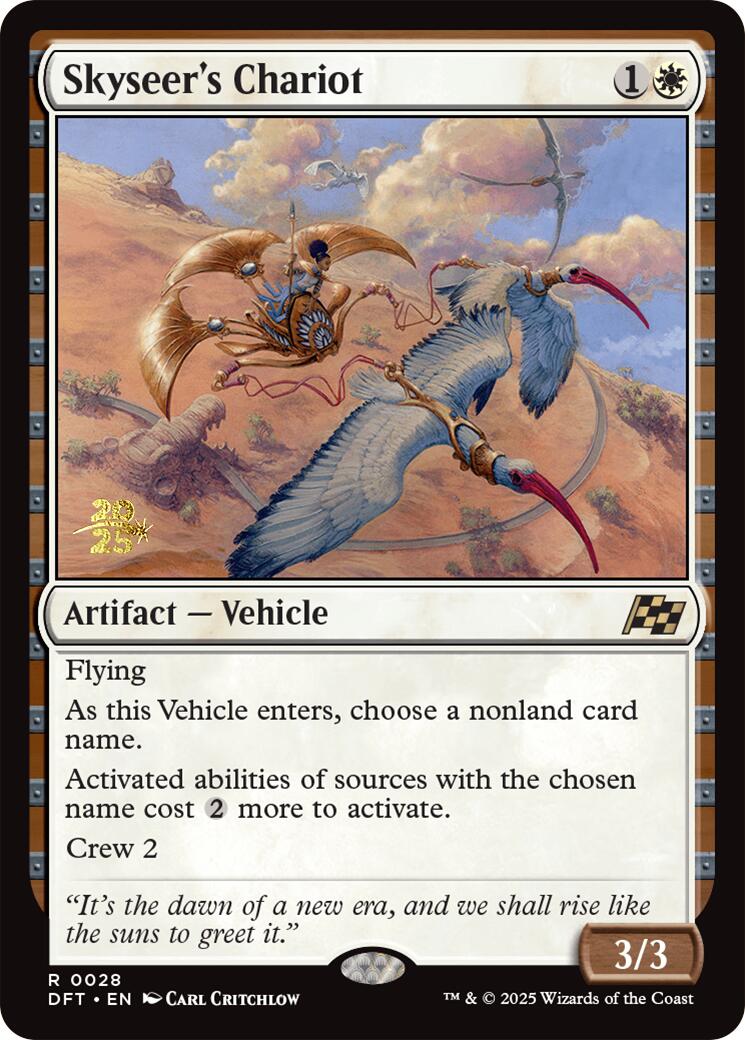 Skyseer's Chariot [Aetherdrift Prerelease Promos] | Chromatic Games