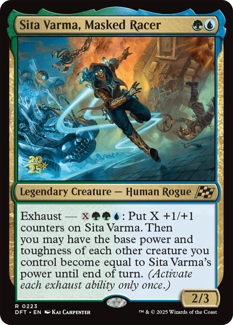 Sita Varma, Masked Racer [Aetherdrift Prerelease Promos] | Chromatic Games