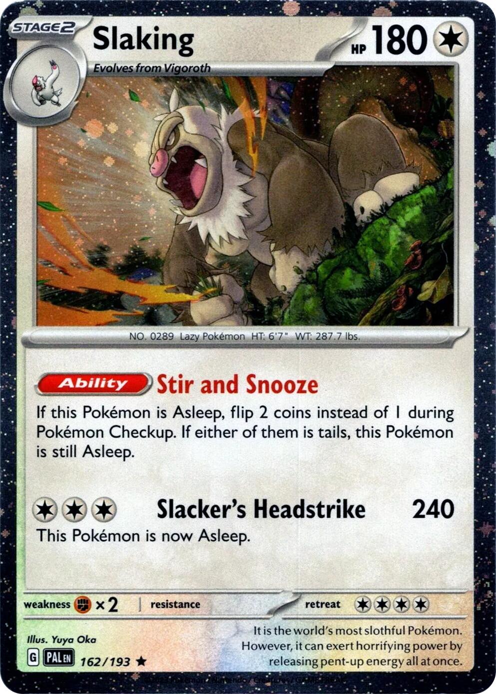 Slaking (162/193) (Cosmos Holo) [Scarlet & Violet: Paldea Evolved] | Chromatic Games