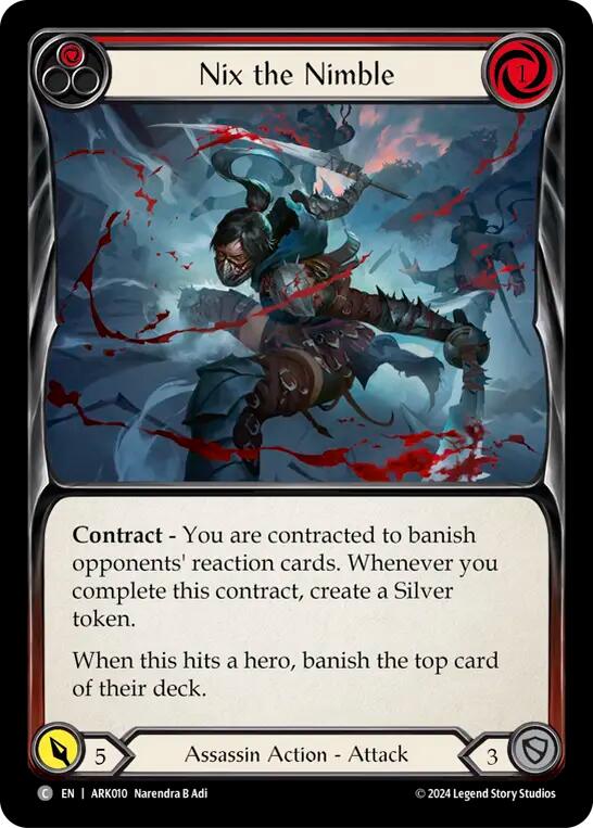 Nix the Nimble (Red) [ARK010] (The Hunted Arakni Blitz Deck) | Chromatic Games