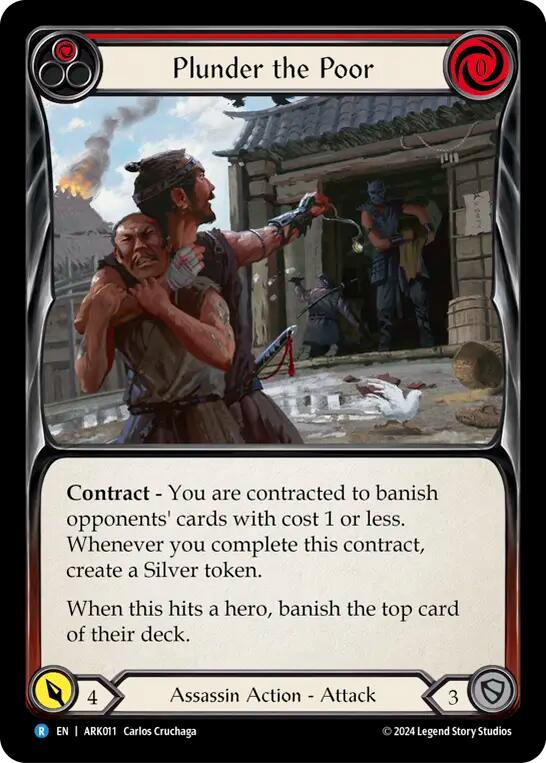 Plunder the Poor (Red) [ARK011] (The Hunted Arakni Blitz Deck) | Chromatic Games