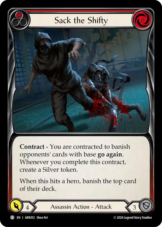 Sack the Shifty (Red) [ARK012] (The Hunted Arakni Blitz Deck) | Chromatic Games
