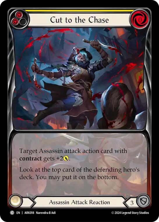 Cut to the Chase (Yellow) (Extended Art) [ARK018] (The Hunted Arakni Blitz Deck) | Chromatic Games