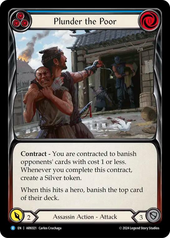 Plunder the Poor (Blue) [ARK021] (The Hunted Arakni Blitz Deck) | Chromatic Games