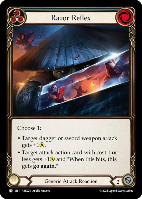 Razor Reflex (Blue) [ARK024] (The Hunted Arakni Blitz Deck) | Chromatic Games
