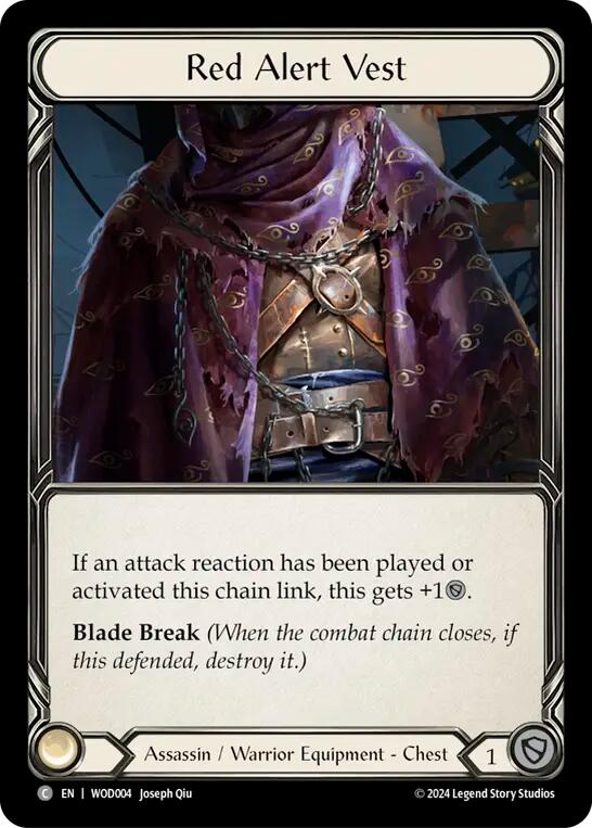 Red Alert Vest [WOD004] (The Hunted Arakni, Web of Deceit Blitz Deck) | Chromatic Games