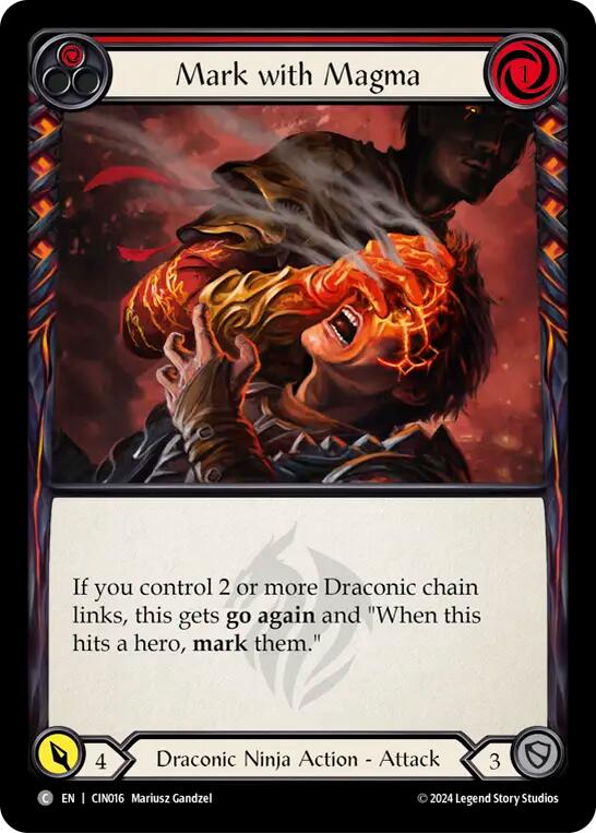 Mark with Magma (Red) [CIN016] (The Hunted Cindra Blitz Deck) | Chromatic Games