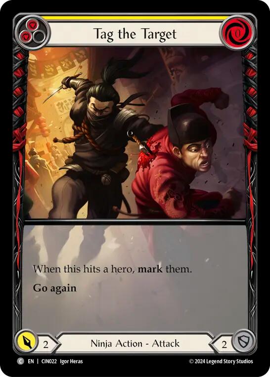 Tag the Target (Yellow) (Extended Art) [CIN022] (The Hunted Cindra Blitz Deck) | Chromatic Games